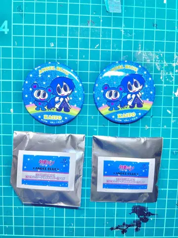 하츠네 미쿠 Angel Blue 콜라보 캔배지 KAITO