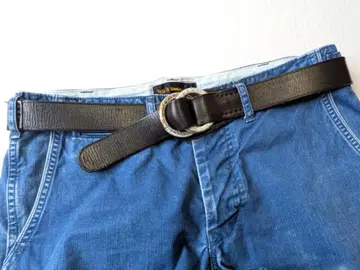 리바이스 더블 링 가죽 벨트 천연 가죽