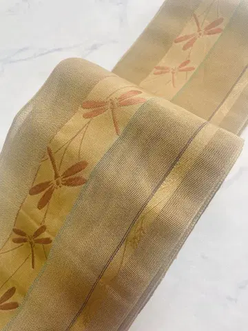 잠자리 무늬 반폭 오비 여름용