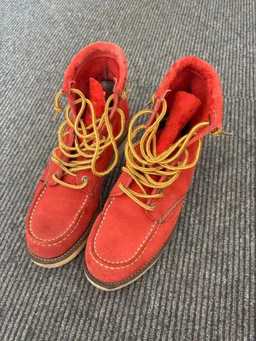 치페와 레드 스웨이드 워크 부츠