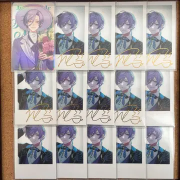 니지산지 사카키네스 데뷔 준브라 폴라로이드 금박 사인