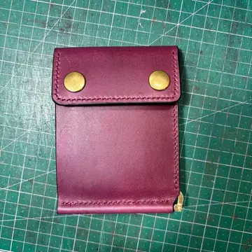 부테로 버건디 머니클립 컴팩트 푸에블로 호윈