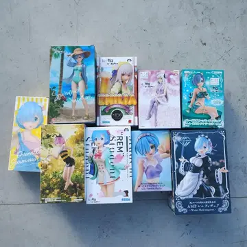 리제로 에밀리아 렘 피규어 묶음 판매