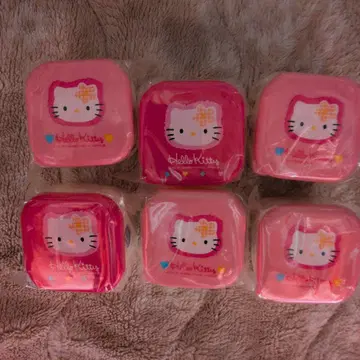 키티 타퍼 보존 용기 4종 세트 레트로 카오하나