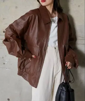 WEGO 인조 가죽 BIG 포켓 블루종