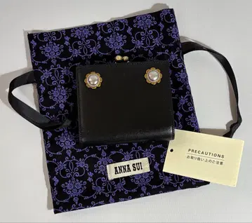 ANNA SUI 안나수이 이단 접이식 지갑 블랙 가마구치
