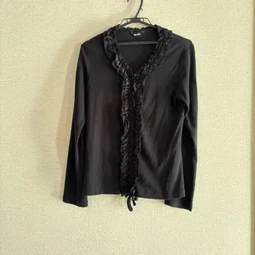 핑크하우스 프릴 가디건