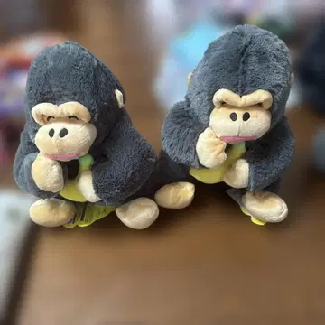 우호우호 고릴라의 고리군 바나나 사랑 봉제 인형 2체 세트