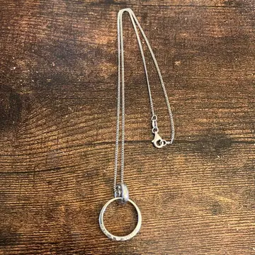 미사용 실버 925 반지형 펜던트 목걸이