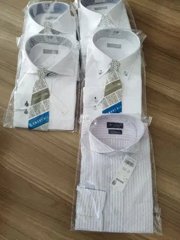 남성용 와이셔츠 5매 세트 사이즈 주의