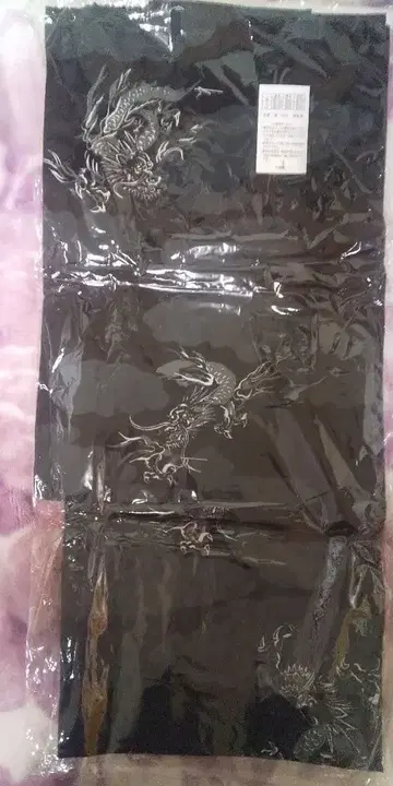 드래곤 자수 유카타 블랙