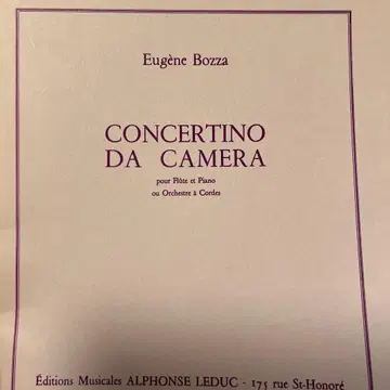 플루트 & 피아노 보사 네이비 콘체르티노 다 카메라