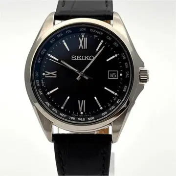 세이코 SBTM297 7B75-0AB0 가죽 티타늄 솔라 전파