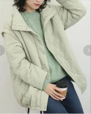 Samansa Mos2 blue 퀼트 자켓 2way