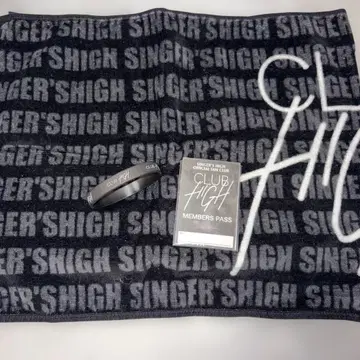 패스 스티커 싱어즈하이 타월 CLUBHIGH 러버밴드 3종 세트