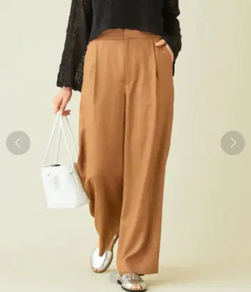 BEAUTY&YOUTH 린넨 터치 턱 와이드 팬츠 L 새상품급 린넨