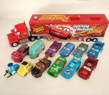 Cars 미니카 12대 세트 트레일러 포함
