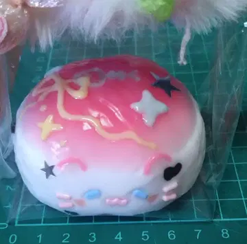 핑크 도넛 모양 실리콘 완구