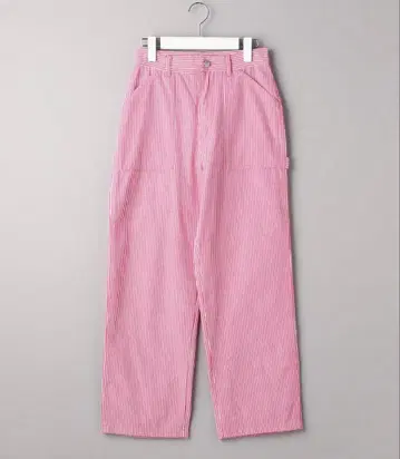 FREAK'S STORE 페인터 팬츠 히코리 핑크