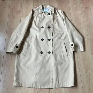 Jantzen 베이지 더블 브레스트 트렌치코트 M