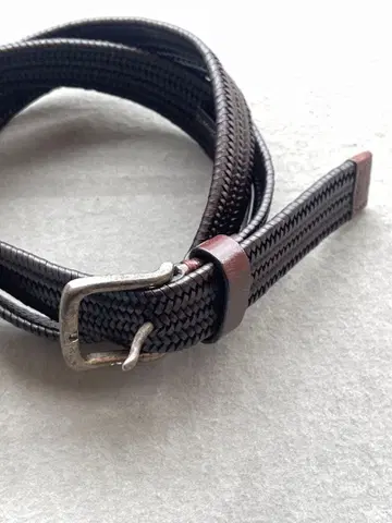 POST&CO 다크 브라운 웨빙 벨트