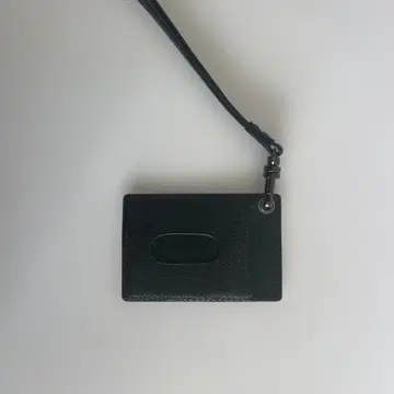 블랙 가죽 패스 케이스 교통카드 지갑