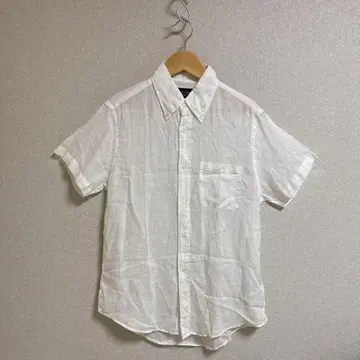 저널 스탠다드 린넨 셔츠 S 화이트 린넨 반팔 셔츠