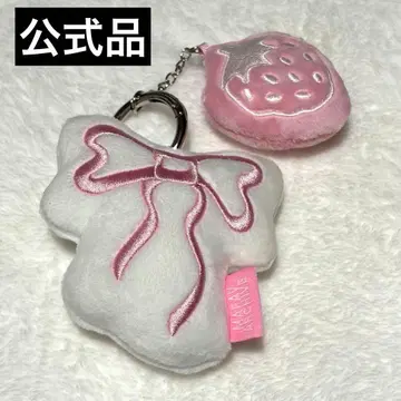MAFAVARCHIVE 핑크 랑 스트로베리 리본 키링 한국