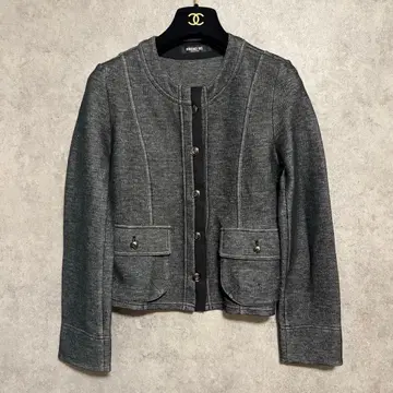 HIROKO BIS 노카라 자켓 그레이 여성용 7호