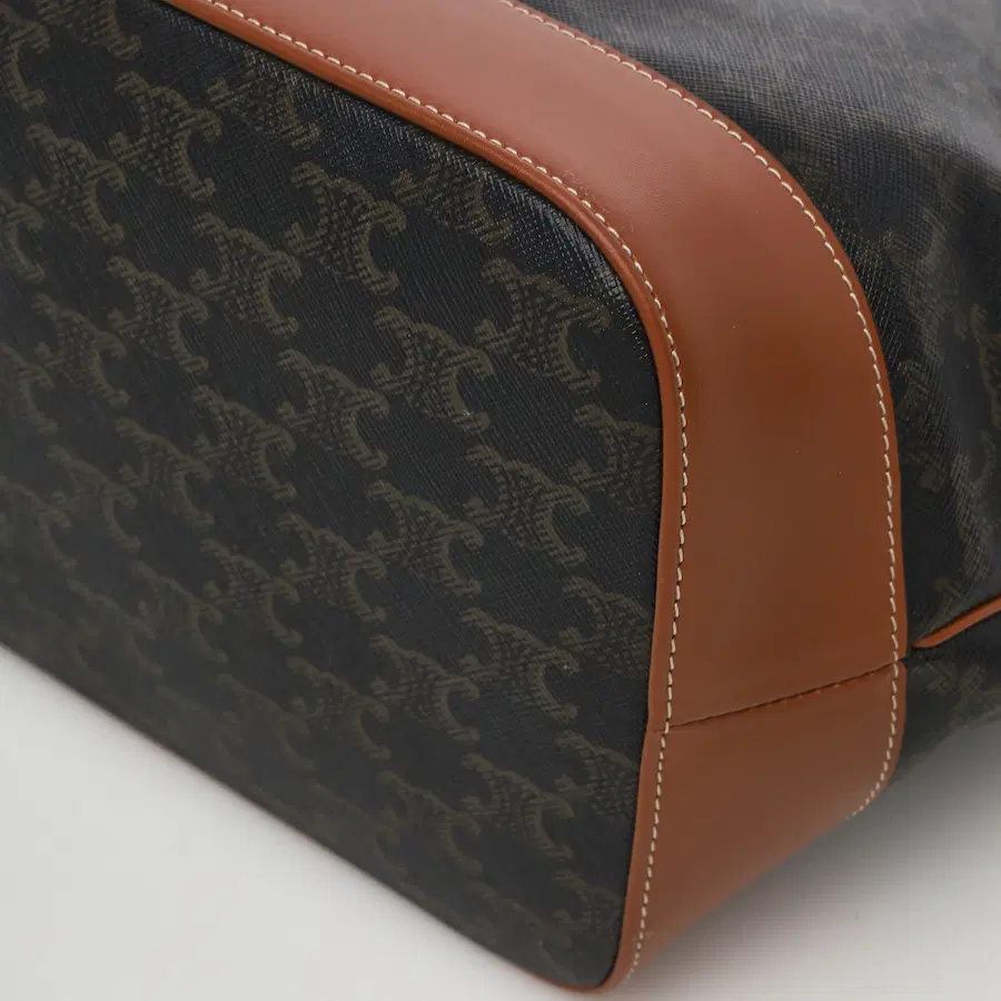 Celine Triomphe 帆布与小牛皮水桶包（中号）