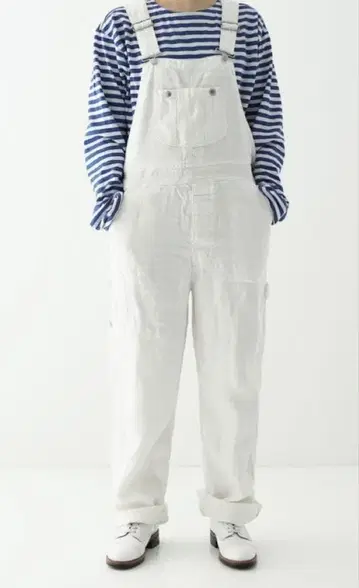 네스트로브 화이트 린넨 오버롤