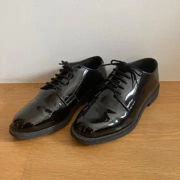 미군 BATES 드레스 에나멜 서비스 슈즈 가죽 신발 거의 새상품