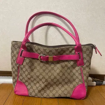 핑키앤다이안 핑크와 베이지의 토트백