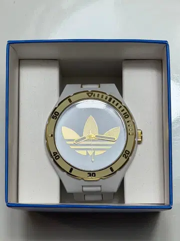 adidas 화이트 골드 시계 남성용 아디다스