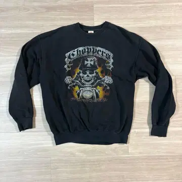 FRUIT OF THE LOOM 블랙 맨투맨 L