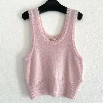 [ 거의 미사용 ] AURALEE 핑크 니트 베스트 사이즈 1