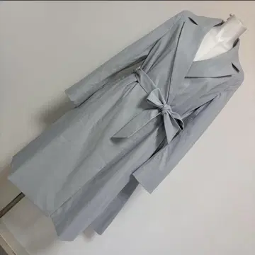 쿠미쿄쿠 트렌치코트 스프링 코트 색스 블루