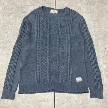 ADEQUATE 코튼 니트 스웨터 아란 뜨개질 아디쿠와트