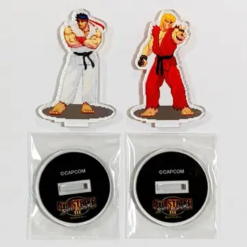 스트리트 파이터 3 픽셀 아크릴 스탠드 류 켄 2종 세트 SF3