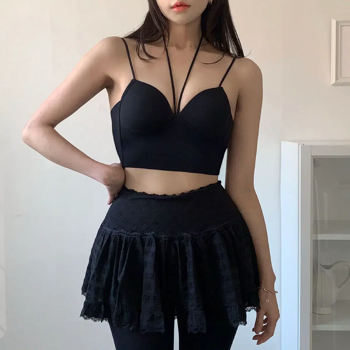 Alo Yoga Offset Bralette Crop Top Orange XS on Bunjang Global Site.