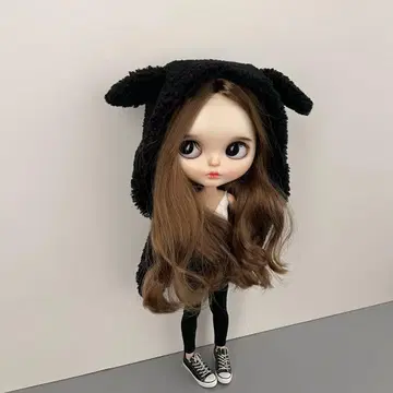 네오 브라이스용 블랙 후드 부착 아웃핏