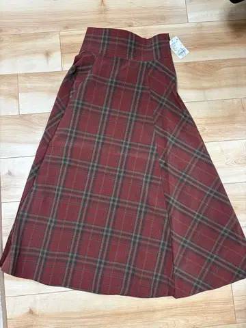 [ 새상품 ] earth:백 레이스업 체크 스커트