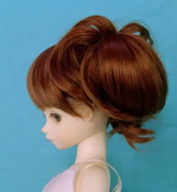 내열 인형 가발 [히메카즈라] 투테일 컬 오렌지 브라운 MS