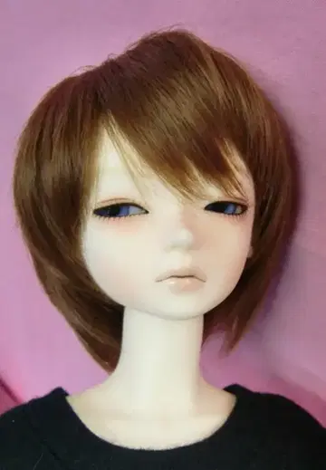 내열 인형 가발 [히메카즈라] 샤기 숏 라이트 브라운 MS