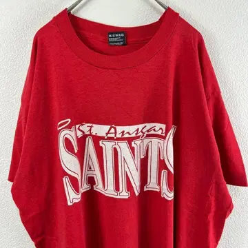 USA 구제 의류 90s saints 싱글 스티치 T셔츠 빈티지 빨간색
