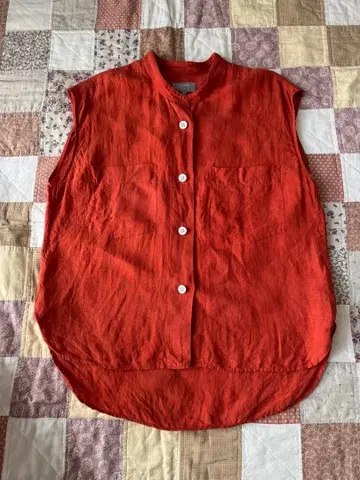 마가렛호웰 린넨 슬리브리스 블라우스