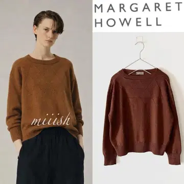 스코틀랜드제 2023 마가렛호웰 코튼 린넨 다이아몬드 니트