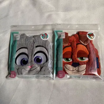 [ 2개 세트 ] 주토피아 주디 & 닉 Disney baby 타월 캡