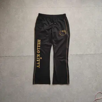 HELLO KITTY 트랙 팬츠 저지 블랙 Y2K 헤이세이 갸루