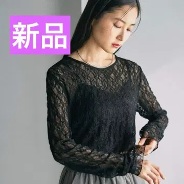 새상품 LEPSIM 렙심 레이스 이너 블랙 2026SS 긴팔